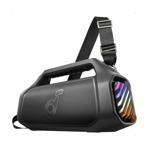 Soundcore Boom 2 Plus Portable Speaker By Anker, 140W, 2+2 Channel, BassUp 2.0, 20H Playtime, Fast Charge, IPX7 Waterproof, RGB Lights, Power Bank, Bluetooth 5.3, Outdoor Speakers, Camping, Beach