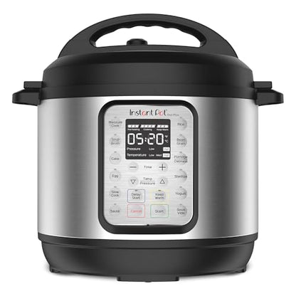 Instant Pot Duo Plus 9-in-1 Multicooker, Pressure Cooker, Slow Cook, Rice Maker, Steamer, Sauté, Yogurt, Warmer & Sterilizer, Includes App with Over 800 Recipes, Stainless Steel, 6 Quarts