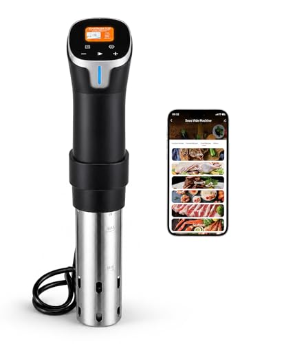 Sous Vide Cooker - 1100W Sous Vide Machine Immersion Circulator, 29 Preset Free Recipes & WiFi App Control, Fast Heating with Built-in Timer