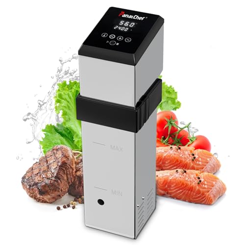 1600W Commercial Sous Vide Cooker Immersion Circulator, Restaurant Sous Vide Machines, 360° Water Circulation, 15dB Ultra Quiet, Fast Heating, Precise Time & Temperature Control (Silvery)
