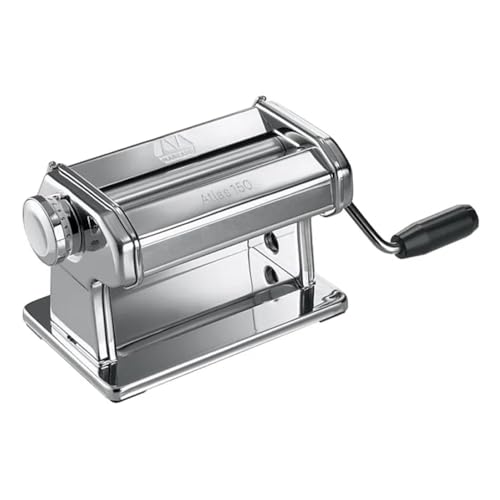MARCATO Made in Italy Atlas 150 Roller Manual Pasta Machine, Chrome Steel