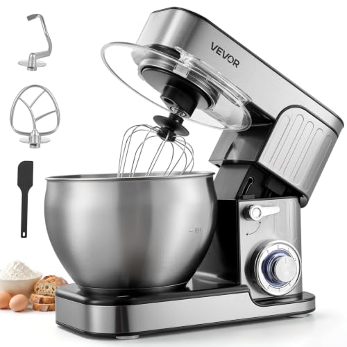 VEVOR 7.4 Qt Tilt Head Stand Mixer 500W Electric Dough Mixer