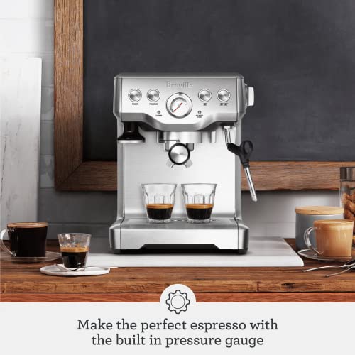 Breville Infuser Espresso Machine BES840XL, 10.25 x 12.5 x 13.25 Inches, Black Sesame