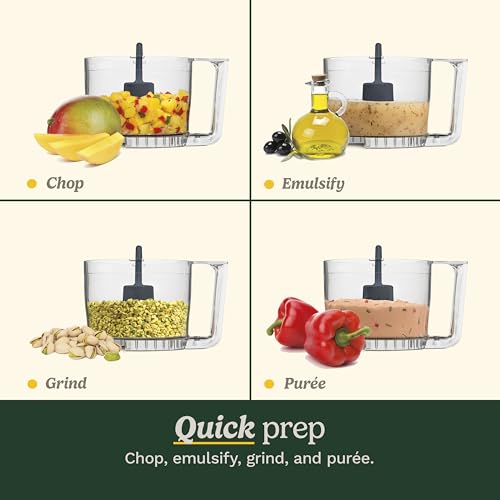 Cuisinart Mini-Prep Plus Food Processor, 3 Cup Mini Food Processor to Chop Herbs, Vegetables, and Hard Cheese, 3 Cup Work Bowl, Reversible Stainless Steel Blade, DLC-2A, White