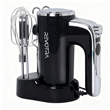 Electric Hand Mixer, Handheld Mixer with LCD Display and Storage Base