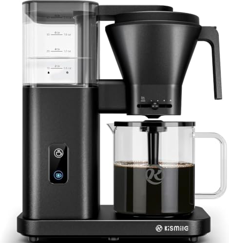 Kismile SCA-Certified 8-Cup Drip Coffee Maker with Pour-Over Control