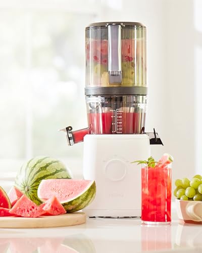 Nama J2 Cold Press Juicer – Self Feeding for Hands-Free Operation with Wide Mouth Hopper for Whole Recipe Loading, Zero Waste Masticating Juicer For More Juice, Less Pulp – Easy Cleanup & Assembly