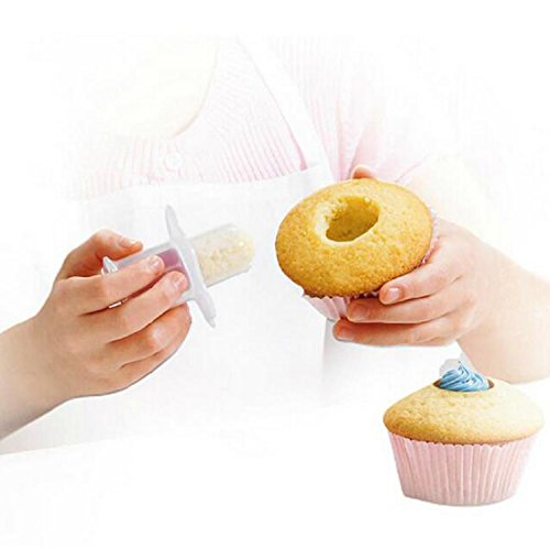 GXHUANG 2pcs Cupcake Tools Muffin Cake Pastry Model Plunger Cutter Decorating Plastic Cake Digging Holes Device Filling - Cupcake Hole Punch