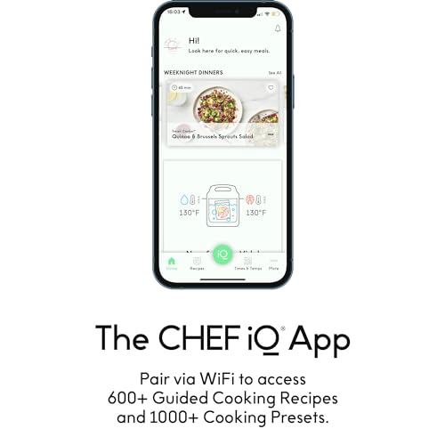 CHEF iQ Smart Pressure Cooker with WiFi and Built-in Scale - Easy-to-Use 10-in-1 Multicooker with 500+ Guided Recipes - Rice Cooker, Slow Cooker, Instant Meals for Foodies - 6 Quart - Family Size