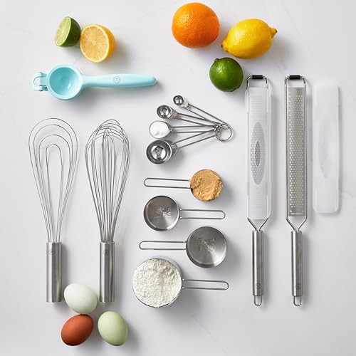 Martha Stewart Richburn 4-Piece Stainless Steel Measuring Cups Set – Durable and Accurate Kitchen Measuring Tools for Baking and Cooking