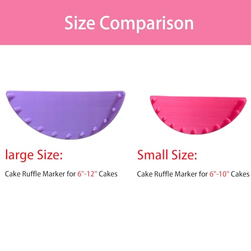 SPANSEE 2 PCS Cake Arch Guide Tool, Cake Piping Guide Tool, Ruffle Guide Stencil, Cake Decorating Tools, Cake Ruffle Marker for 6"-10" Cakes