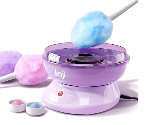 Koji by Zoku Cotton Candy Maker Set, Countertop Cotton Candy Machine, Includes 10 Paper Cones, Enjoy Homemade Treats in Minutes