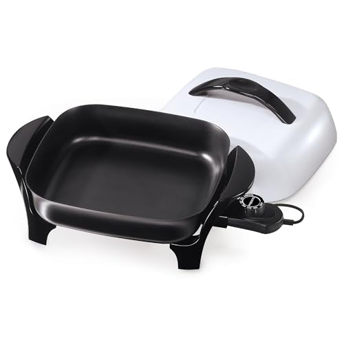 Presto 06620 11-Inch Electric Skillet,Black/White