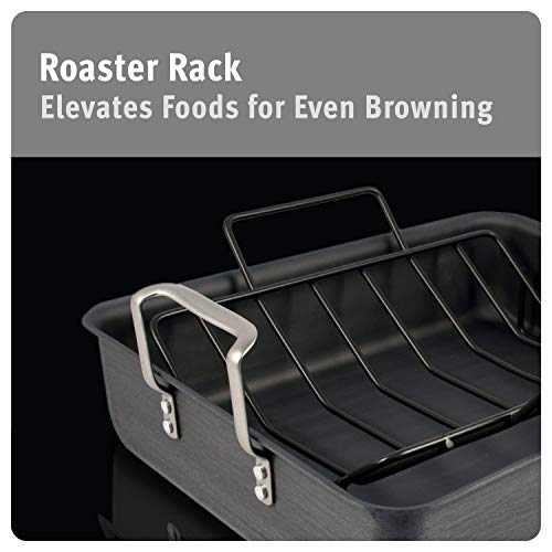 Calphalon Classic Hard-Anodized 16-Inch Roasting Pan with Nonstick Rack