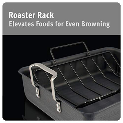 Calphalon Classic Hard-Anodized 16-Inch Roasting Pan with Nonstick Rack