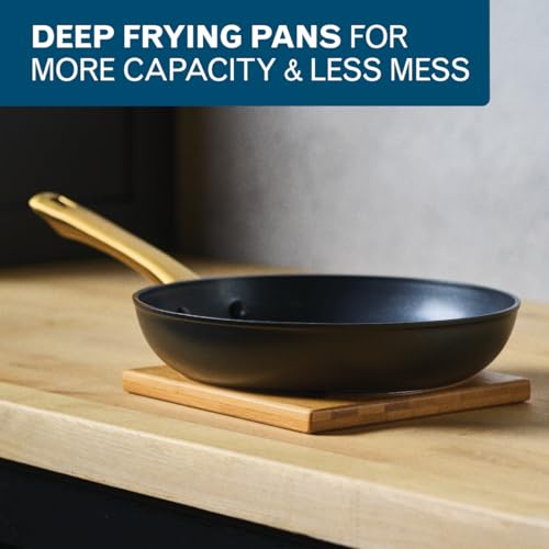 Farberware Forged Induction Ceramic Nonstick Cookware Set, 12-Piece, Black Pots & Pans