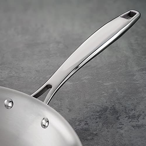 Tramontina Signature Tri-Ply Clad Stainless Steel 8-Inch Small Frying Pan, Induction-Ready Skillet, Dishwasher-Safe, NSF-Certified, Made in Brazil