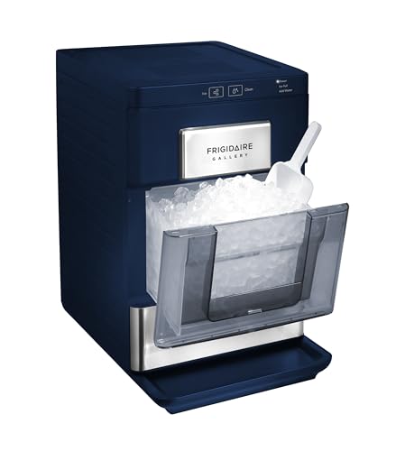 Frigidaire Gallery, 33 Lbs. Countertop Ice Maker, Nugget Shaped Ice, Stainless Steel Trim (Navy)
