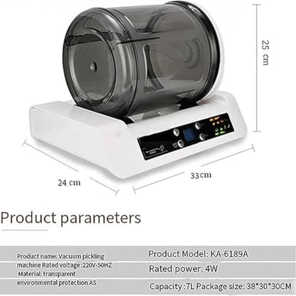 RKUVPAE Commercial Vacuum Tumbler Marinating Machine for Meat&Vegetable,7l Large Capacity Pickling Barrel & 0-10h Timer Setting,for Beef Pork Mutton Chicken