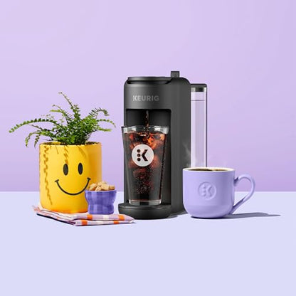 Keurig K-Mini Mate Plus Single-Serve K-Cup Pod Coffee Maker, Compact, 3 Cup Sizes, Brew Over Ice and Strong Button Features, 50 oz Removable Reservoir, Matte Black