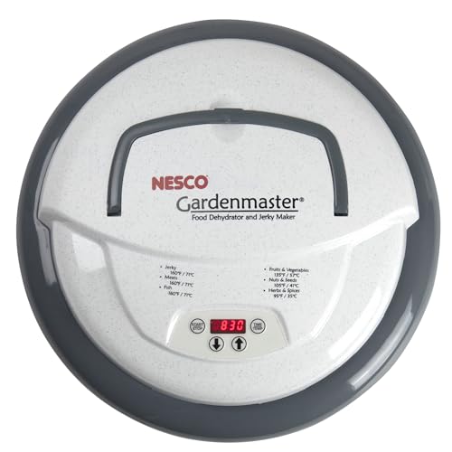 NESCO FD‑1040 Gardenmaster Digital Pro 4 Tray Food Dehydrator for Home Food Preservation, White Electric Dehydrator with Expandable Tray Capacity