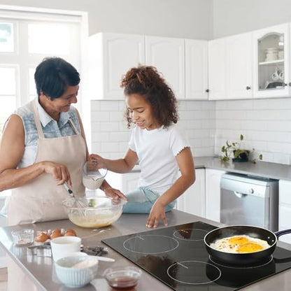 Noxton Induction Cooktop 4 Burners, 24 Inch Induction Stove Slide Control