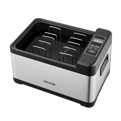 VEVOR Sous Vide Cooker, 800W Sous-Vide Machine, Suveed Cooking Machine with LED Digital Display, Glass Lid, Precise Temperature & Timer Control, for Family & Friends, All-in-One Sous Vide Pot