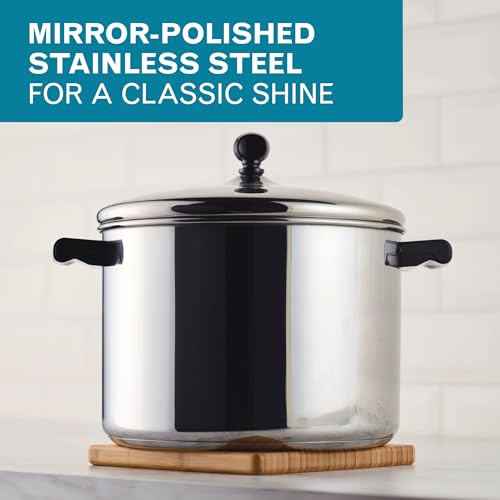 Farberware Classic Series Anniversary Edition Cookware Set, 8-Piece, Stainless Steel Pot and Pan Set