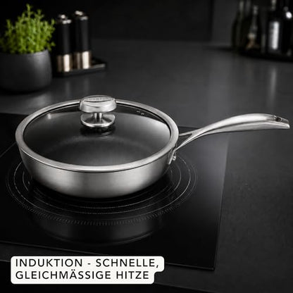 Scanpan CS+ 3 QT Nonstick Saute Pan – Compatible with All Cooktops, Induction Ready, Metal Utensil Safe, Oven Safe to 500°F, Dishwasher Safe