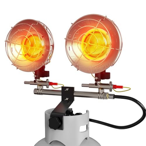 SISUPASSIE 30000BTU Propane Heater, Portable Propane Heater for Outdoor Use with 3 Adjustable Modes and Safety Shut-off Valve for Patio, Camping, Fishing, Garage
