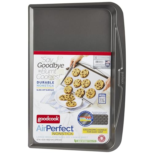 GoodCook AirPerfect Nonstick Air Insulated Slide Off Cookie Sheet, 11x17 inch