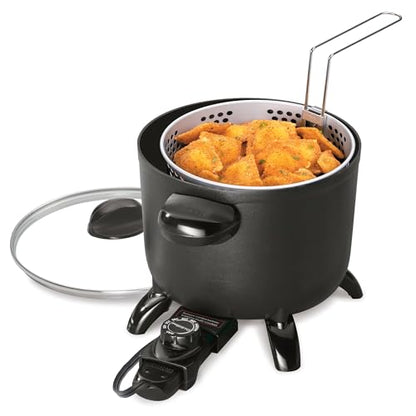 Presto 06006 Kitchen Kettle Multi-Cooker, Steamer, Deep Fryer, Black