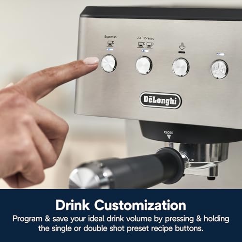 De'Longhi Classic Espresso Machine, Milk Frother, Stainless Steel