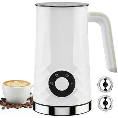 Milk Frother and Steamer, 4 in 1 Electric Milk Frother, 11.8oz Automatic Hot and Cold Foam Maker and Milk Warmer for Latte, Cappuccino, Hot Chocolate, Dishwasher Safe