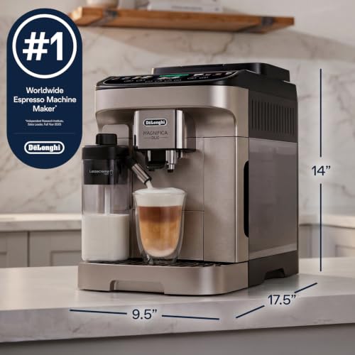 De'Longhi Magnifica Duo Automatic Espresso Machine, Milk Frother, Silver