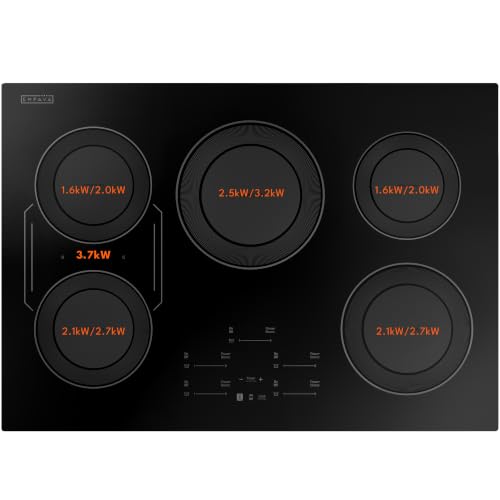 Empava Flow 30“ Induction Cooktop 5 Burner, Drop-in, Hardwired