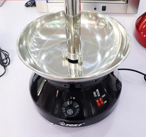 Electric Home Chocolate Fountain Machine with Detachable Parts, Stainless Steel Faucet Model Chocolate Waterfall Machine for Parties - Melts Cheese, Queso, Candy(Black)