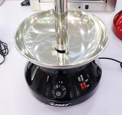 Electric Home Chocolate Fountain Machine with Detachable Parts, Stainless Steel Faucet Model Chocolate Waterfall Machine for Parties - Melts Cheese, Queso, Candy(Black)