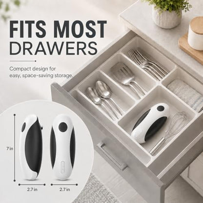 Electric Can Opener, USB-C Rechargeable Automatic Can Opener with Smooth Edge, One-Touch Operation, Magnetic Lid Hold, Easy Kitchen Gadget for Seniors, Fits Most Can Sizes