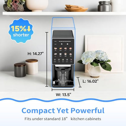 KIKIELF Ice Cream Maker & 10-in-1 Frozen Treat Maker, 20 oz 1 Pint, Mix-In + Re-Spin for Creamy Texture, Gelato, Sorbet, Slushie, Frozen Yogurt & Smoothie Bowls Machine for Homemade, Recipe Guide