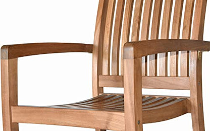 Bayview Patio: Indonesian Grade A Teak Outdoor Patio Dining Set with Table and Chairs (Hawken Oval Table - 118", 11-Piece)