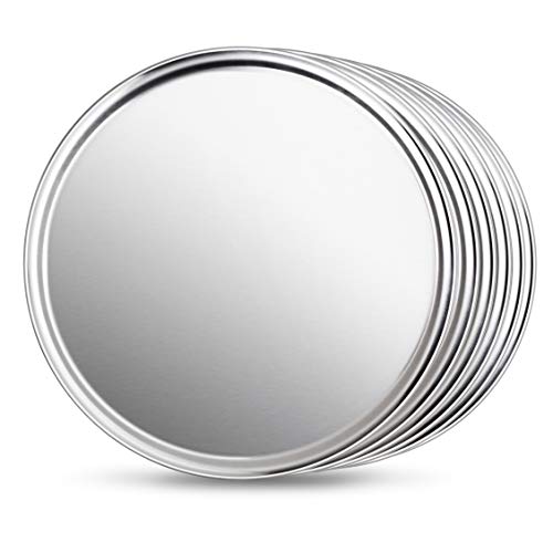 New Star Foodservice 536594 Restaurant-Grade Aluminum Pizza Pan, Baking Tray, Coupe Style, 18-Inch