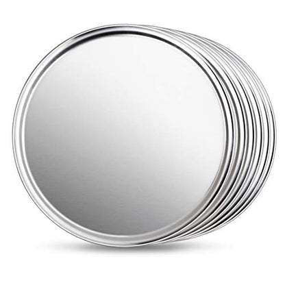 New Star Foodservice 536594 Restaurant-Grade Aluminum Pizza Pan, Baking Tray, Coupe Style, 18-Inch