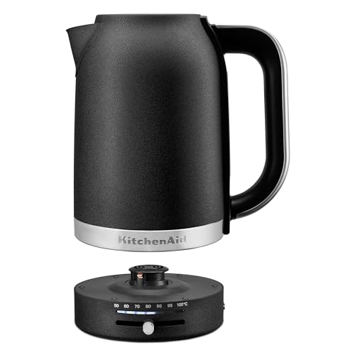 KitchenAid 1.7L Electric Kettle, Temp Control KEK1701, Cast Iron Black