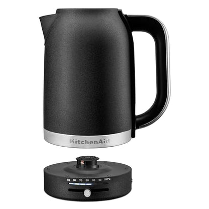 KitchenAid 1.7L Electric Kettle, Temp Control KEK1701, Cast Iron Black