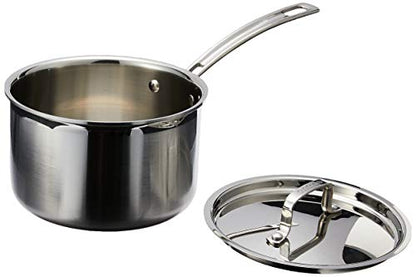 Cuisinart MCP193-18N Multiclad Pro Triple Ply Stainless 3-Quart Skillet, Saucepan w/Cover