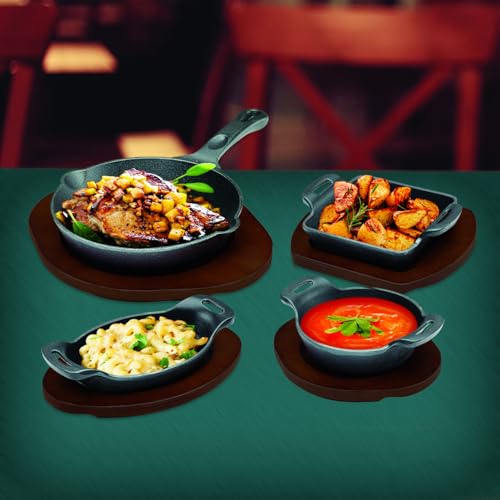 Winco Commercial-Grade Cast Iron Skillet with Handle, 6"