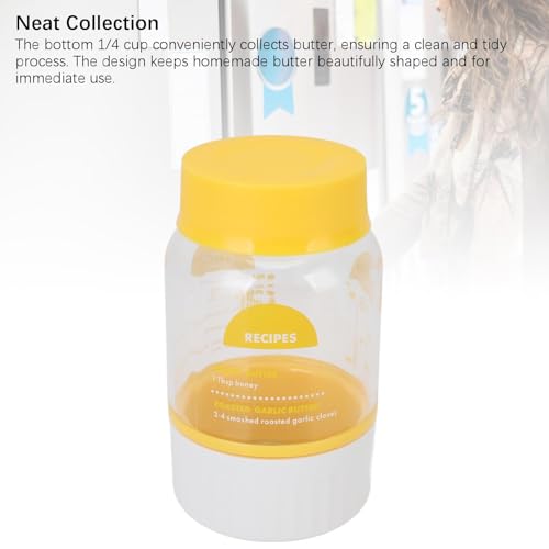 ZAWELIYO Butter Maker Cup, Manual Churner Bottle for Homemade Fresh Butter, Plastic Multifunctional Cream Separator with Built in Strainer for Cooking Baking