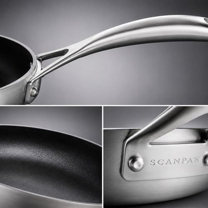 Scanpan CS+ 3 QT Nonstick Saute Pan – Compatible with All Cooktops, Induction Ready, Metal Utensil Safe, Oven Safe to 500°F, Dishwasher Safe