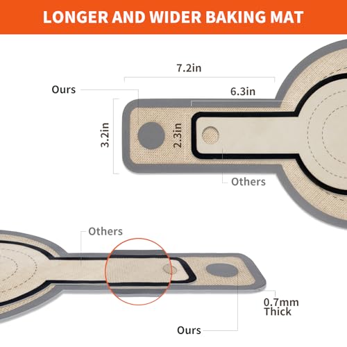 PLAPITATE Silicone Bread Sling for Dutch Oven Liners, Non Stick 2 PCS, Easy Clean Reusable Silicone Bread Baking Mat with Long Handles, Easy to Transfer Sourdough Bread, Round